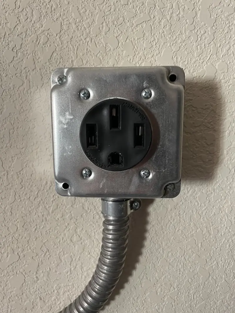 NEMA 14-50 outlet installed for Electrical Panel Upgrade in Salina